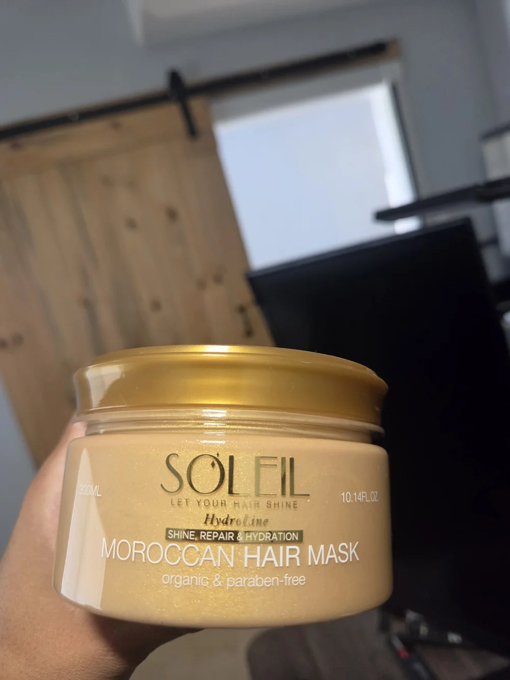 NWT Soleil HydroLine Moroccan Hair Mask - Gold (10.14 oz / 300ml)